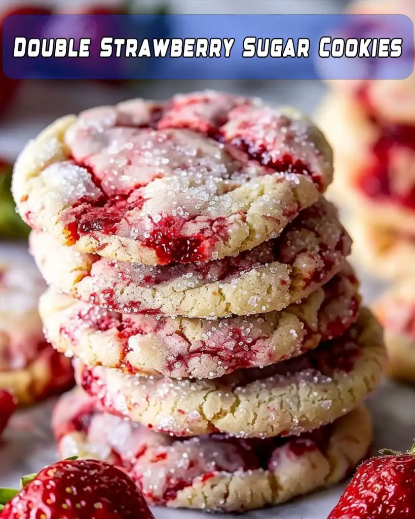 Double Strawberry Sugar Cookies